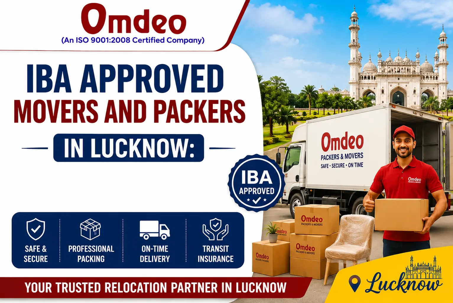 IBA Approved Movers and Packers in Lucknow | Omdeo